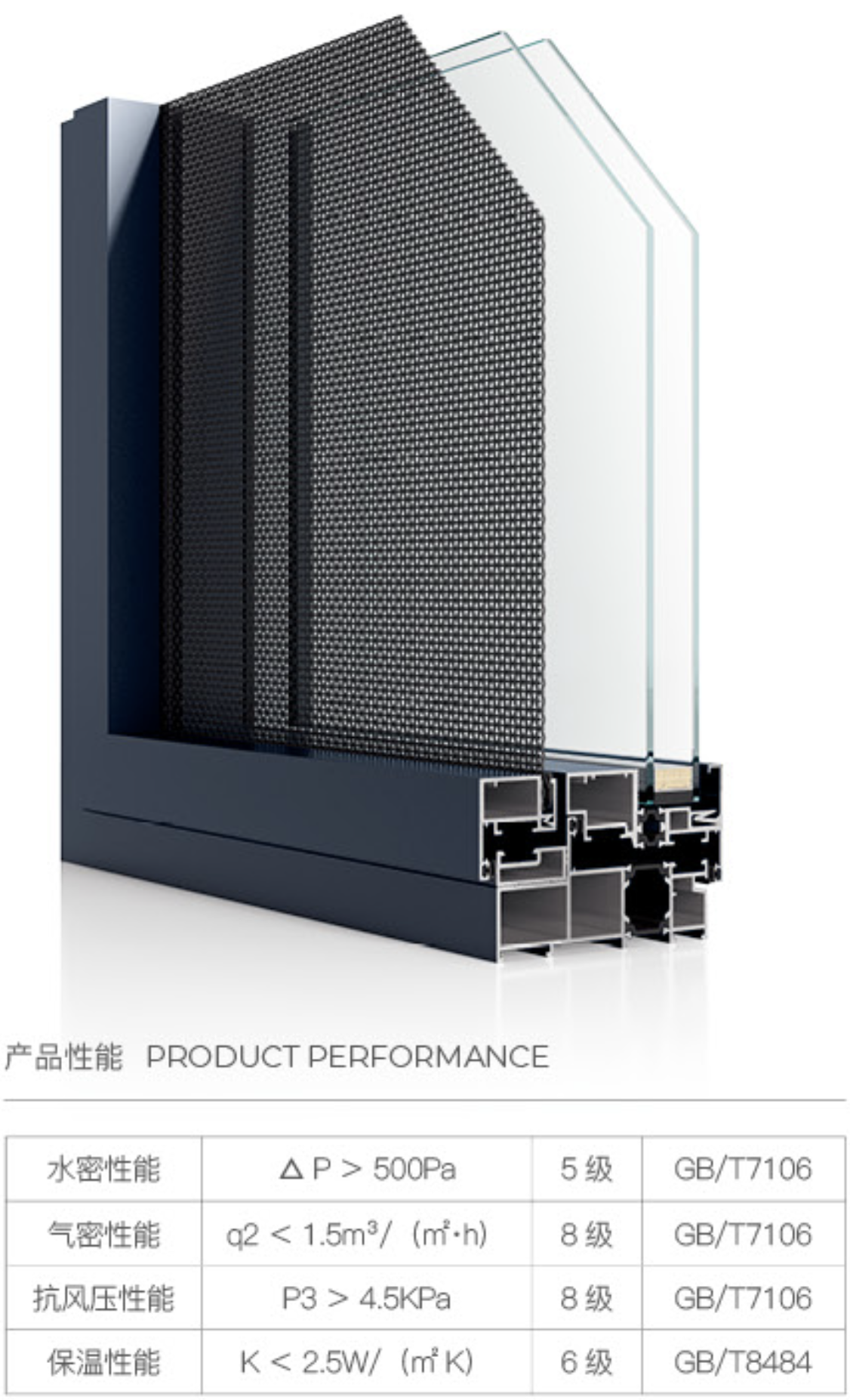 窄边断桥窗纱一体外开窗